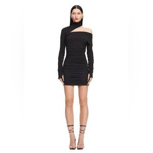 Mugler H&M Gathered One Shoulder Dress XS